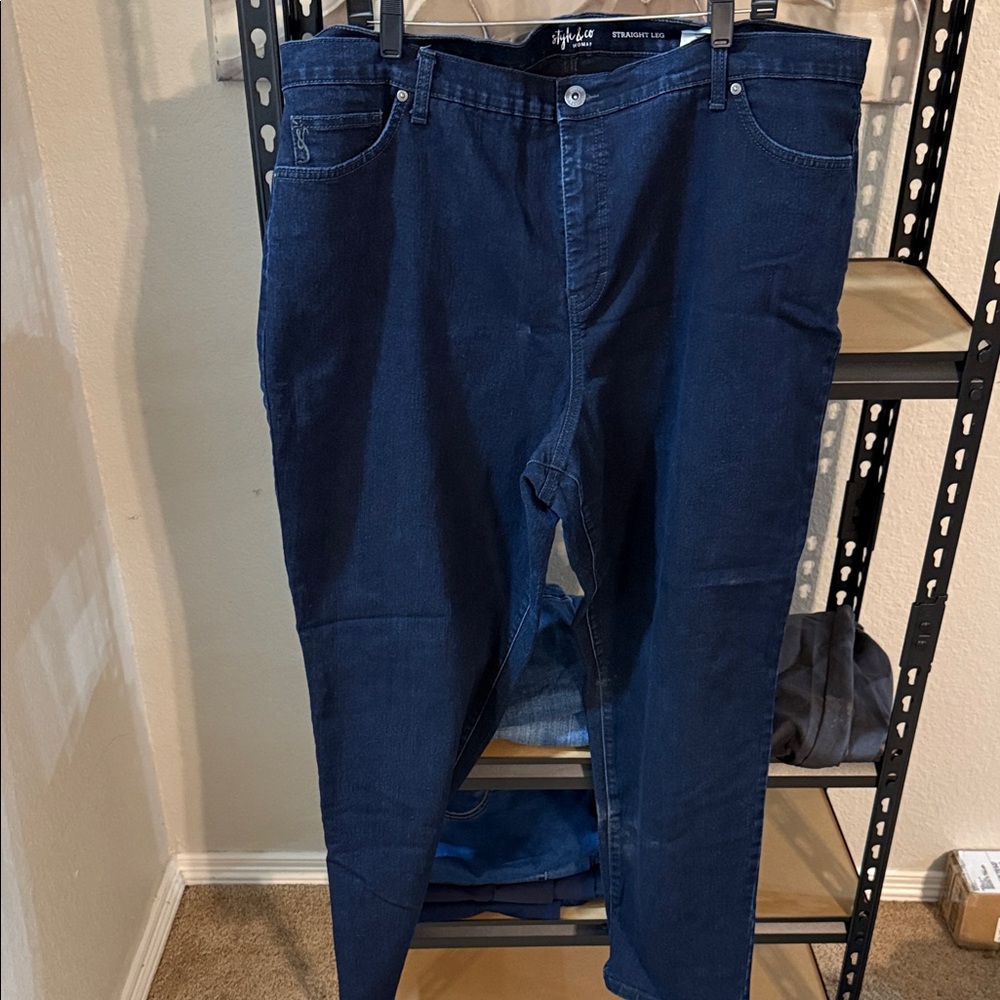 Style & Co. Dark Blue Straight Leg Jeans